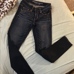 American Eagle Outfitters Women's Dark Blue Skinny Jeans super stretch